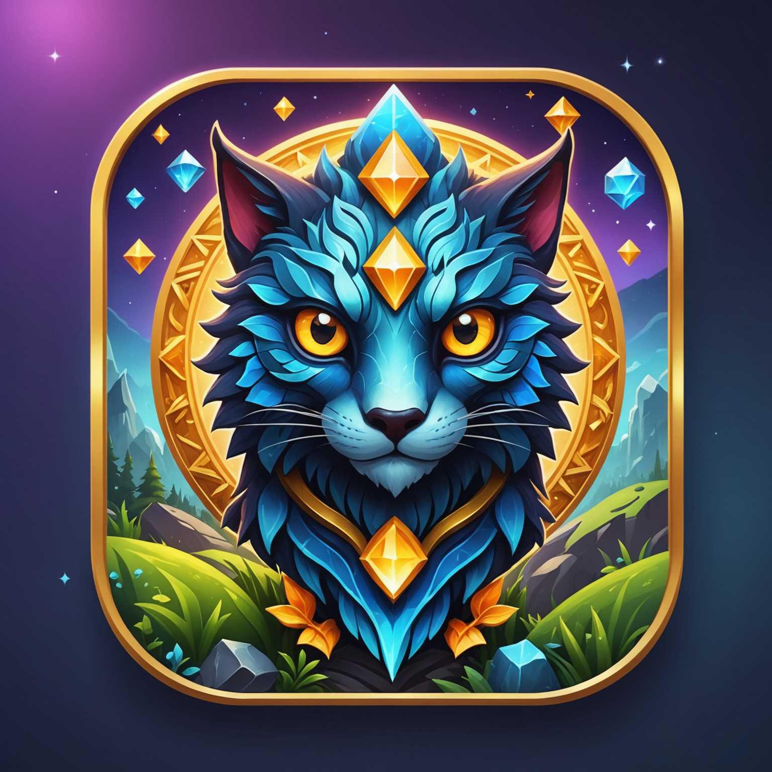 Das Bild zeigt eine Sammlung zeitgenössischer Mobile App-Symbole, die sich auf Spiele mit Fantasy-Themen konzentrieren. Die Symbole umfassen verschiedene lebendige und fantasievolle Designs und stellen möglicherweise Elemente wie magische Kreaturen, verzauberte Landschaften, mystische Artefakte und andere fantasiebezogene Bilder dar. Der Stil ist modern und optisch ansprechend, geeignet für mobile App-Oberflächen.