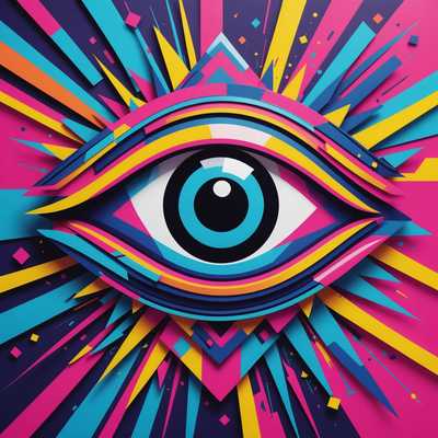 Abstraktes Auge Illustration: Lebendig & Pop-Art Stil 