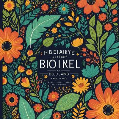 Bunte Blumen und Blätter auf dunklem Hintergrund – BIOINEL