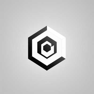 3D Hexagonale Muster in Schwarz-Weiß