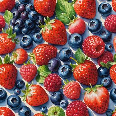 Bunte Beerenvielfalt: Erdbeeren, Blaubeeren, Himbeeren & Stachelbeeren