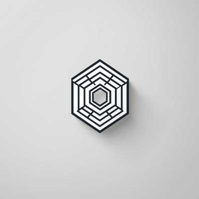 Das Bild zeigt ein minimalistisches Logo mit einer eleganten, modernen Schriftart. Das Logo besteht aus zwei Hauptteilen: einem stilisierten geometrischen Icon und dem Firmennamen, der in einer klaren, serifenlosen Schriftart geschrieben ist. Das geometrische Icon besteht aus ineinandergreifenden Formen, die möglicherweise Initialen oder abstrakte Formen darstellen und in einer einzigen, soliden Farbe dargestellt sind. Das Gesamtdesign ist symmetrisch und ausgewogen und strahlt Professionalität und Einfachheit aus. Das Farbschema ist monochromatisch, was das elegante und anspruchsvolle Erscheinungsbild des Logos unterstreicht.