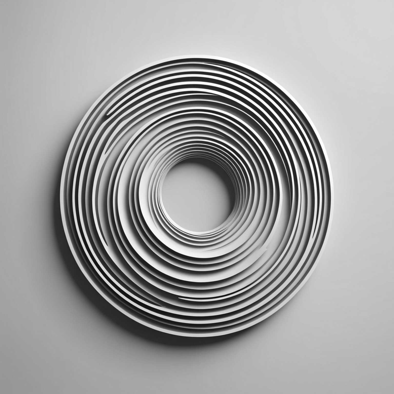 Das Logo besteht aus mehreren wellenförmigen Linien, die ein kreis- oder spiralförmiges Muster bilden. Die Linien sind gleichmäßig verteilt und erzeugen ein Gefühl von Bewegung und Fluidität, das einem stilisierten Strudel oder Wirbel ähnelt. Das Design ist minimalistisch mit einer monochromen Farbpalette, wodurch die sauberen und eleganten Kurven der Linien betont werden.