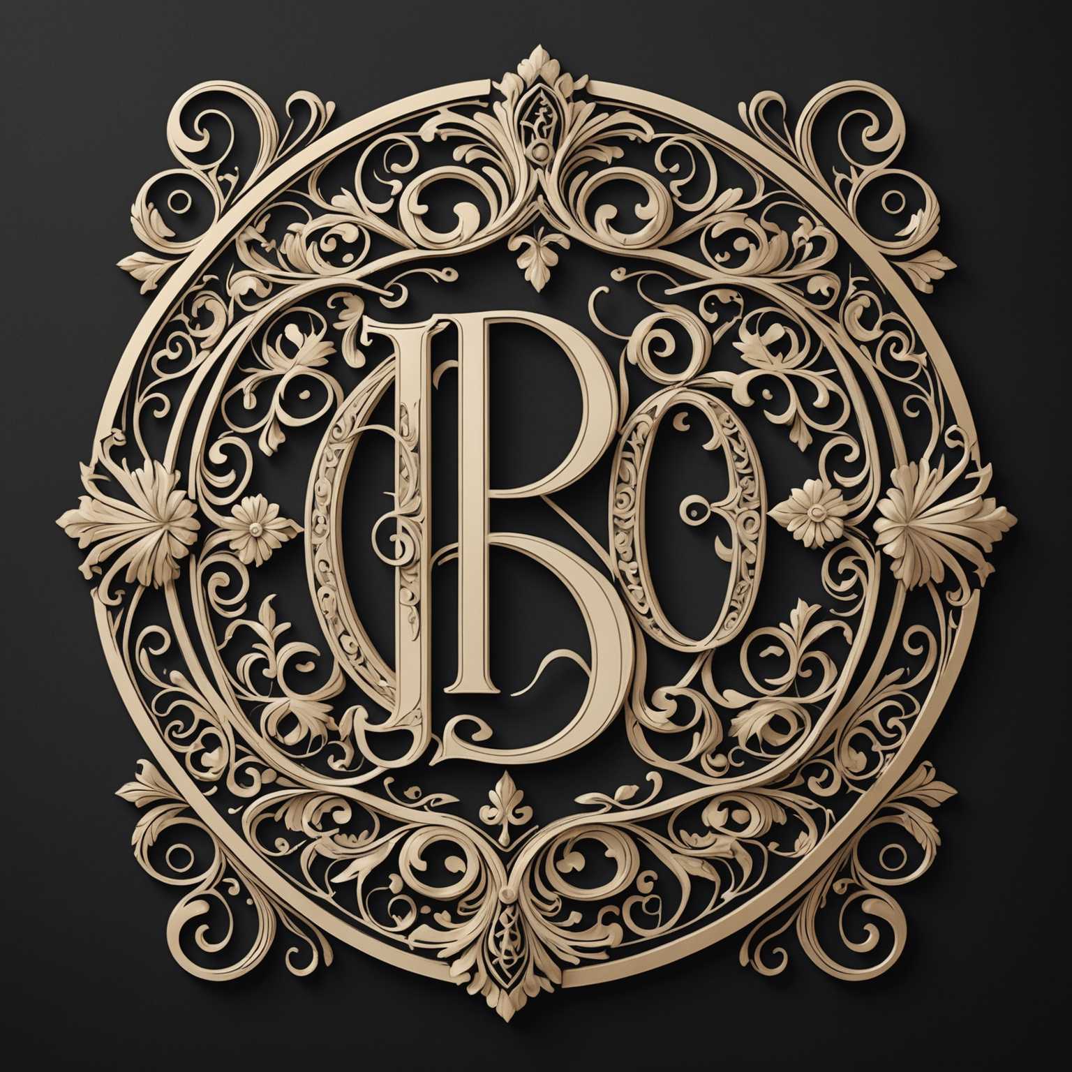 Das Bild zeigt ein visuell eindrucksvolles Monogramm mit kreativer Wortkunst. Es besteht aus komplexen Designs, die mit Typografie verflochten sind. Das Kunstwerk enthält Elemente wie Illustrationen, Logos und möglicherweise eine Mischung aus fotografischen Elementen. Der Stil ist detailliert und kombiniert grafische Elemente mit Schriftformen zu einer ästhetisch ansprechenden Komposition. Das Monogramm steht im Mittelpunkt und enthält möglicherweise Initialen oder ein Wort, umgeben von dekorativen Verzierungen, die seine visuelle Wirkung verstärken. Das Gesamtbild wirkt künstlerisch und modern, passend für Branding- oder dekorative Zwecke.