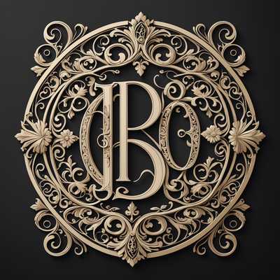 Das Bild zeigt ein visuell eindrucksvolles Monogramm mit kreativer Wortkunst. Es besteht aus komplexen Designs, die mit Typografie verflochten sind. Das Kunstwerk enthält Elemente wie Illustrationen, Logos und möglicherweise eine Mischung aus fotografischen Elementen. Der Stil ist detailliert und kombiniert grafische Elemente mit Schriftformen zu einer ästhetisch ansprechenden Komposition. Das Monogramm steht im Mittelpunkt und enthält möglicherweise Initialen oder ein Wort, umgeben von dekorativen Verzierungen, die seine visuelle Wirkung verstärken. Das Gesamtbild wirkt künstlerisch und modern, passend für Branding- oder dekorative Zwecke.