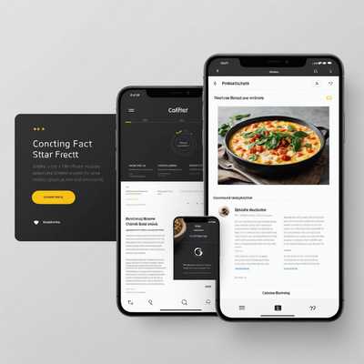 Das Bild zeigt eine saubere, elegante Mockup einer universellen Produktseite. Das Layout zeichnet sich durch ein minimalistisches Design aus, mit einem prominenten Produktbild, das oben zentriert ist. Unter dem Bild befindet sich ein fett gedruckter, leicht lesbarer Produkttitel, gefolgt von einem Sternbewertungssystem, das Kundenrezensionen anzeigt. Neben dem Titel und der Bewertung gibt es eine kurze Beschreibung des Produkts, die wichtige Merkmale und Vorteile hervorhebt. Weiter unten finden sich zusätzliche Abschnitte mit Preisangaben, Schaltflächen zum Hinzufügen zum Warenkorb, Produktspezifikationen und Kundenbewertungen. Das gesamte Farbschema ist neutral mit Akzentfarben für Schaltflächen und wichtige Details, was ihm ein modernes und professionelles Erscheinungsbild verleiht. Die Seitenleiste oder das Menü auf der linken oder rechten Seite enthält Navigationselemente für andere Produkte, Kategorien oder zusätzliche Ressourcen.