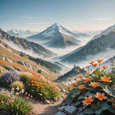 Berglandschaft im Nebel - Ein Buchcover