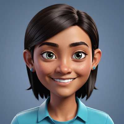 Ein lebendiger 3D-Cartoon-Avatar eines Prominenten. Die Figur hat übertriebene, ausdrucksstarke Merkmale, die typisch für Cartoon-Stile sind, einschließlich großer, runder Augen, einer kleinen Nase und eines breiten, freundlichen Lächelns. Der Hautton ist glatt und poliert, mit einem leicht glänzenden Finish, was das animierte und lebendige Aussehen verstärkt. Das Haar ist akribisch gestylt, fast plastisch in seiner Perfektion, und wahrscheinlich von einer hellen, auffälligen Farbe. Die Kleidung ist bunt und modisch und spiegelt einen modernen, trendigen Look wider, der mit dem öffentlichen Image des Prominenten übereinstimmt. Das Gesamtdesign ist verspielt und zugänglich und fängt das Wesen des Prominenten in einer animierten Karikaturform ein.
