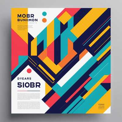 Geometrisches abstraktes Design in kräftigen Farben