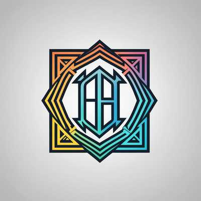 Das Bild zeigt eine Sammlung beeindruckender linearer Farbikonen. Diese Ikonen sind detailliert und minimalistisch und weisen einen Monogrammstil auf. Die Illustration umfasst verschiedene Formen und Symbole, die jeweils mit klaren Linien und lebendigen Farben gestaltet sind und ihre Einzigartigkeit und ästhetische Anziehungskraft hervorheben.