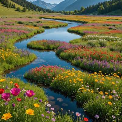 In dem Bild ist eine surreale Fantasielandschaft durch ein riesiges, verziertes Schlüsselloch sichtbar. Das Schlüsselloch zeigt eine friedliche, außerweltliche Wiese mit leuchtenden, übergroßen Blumen und funkelnden Flüssen, die sich hindurchschlängeln.