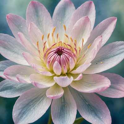 Nahaufnahme zarter Blume: Rosatöne & goldene Staubblätter